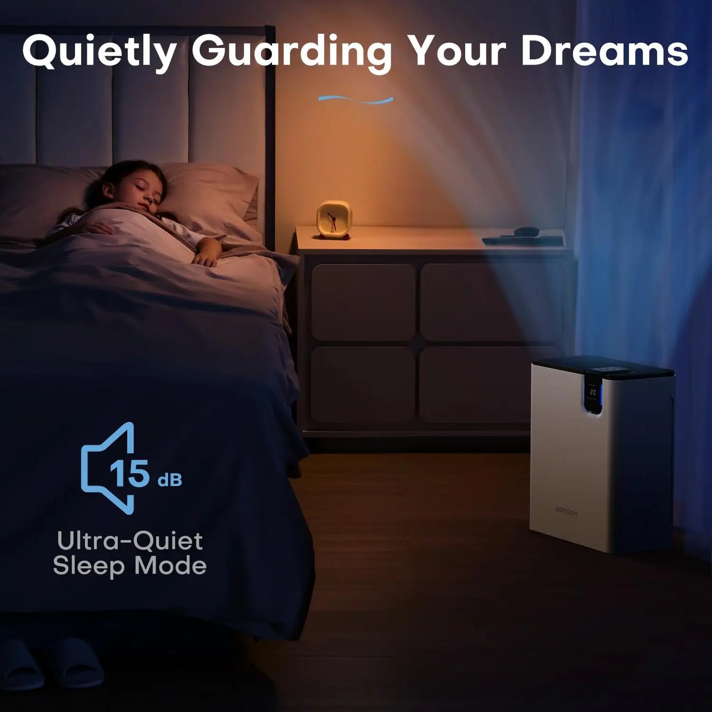 Air Purifier - 2500Ft² Coverage with H13 HAPA Dual Purification Smart Auto Function CADR Timing Setting