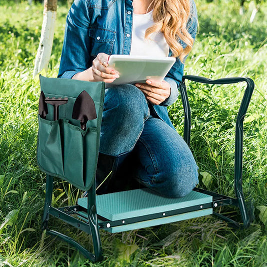 Heavy Duty Upgraded Garden Kneeler: Thickened Seat Padded 150KG Load,, Folding, Portable